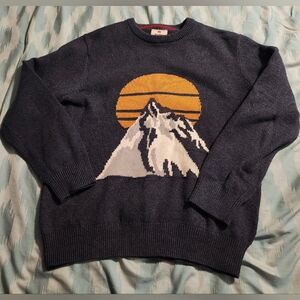 Wind River Heritage Mountain Landscape Crew Neck 90s Sweater Men's Size‎ Large